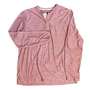 Bruno Milano Super Soft Pullover Henley Shirt Long Sleeve Merlot Men’s L‎